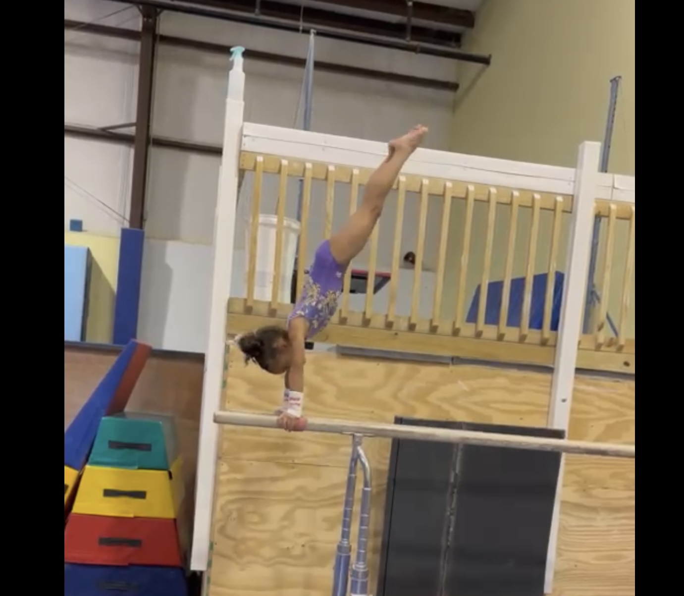 Banded PBar Casting Drill Best Darn Gymnastics