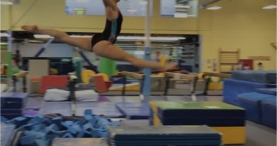 gymnastics, sissone, leap