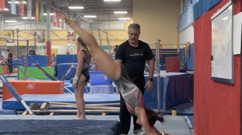 gymnastics, giant on bars, technique,