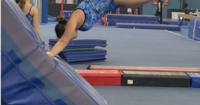 gymnastics, drills, floor, front tumbling