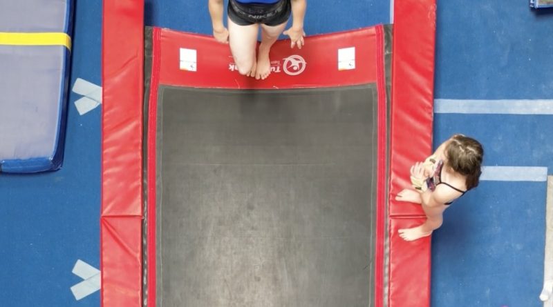 gymnastics, front tumbling, tumbl trak