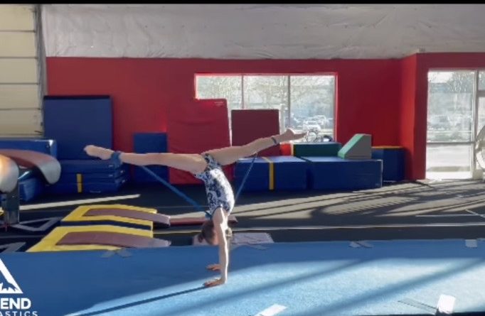 gymnastics, back walkover, tumbling, beam