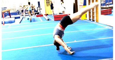 gymnastics, backwards roll, straight arms, back extension roll